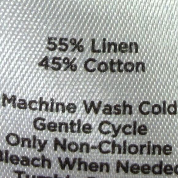 Talbots Women XL Blue White Striped A-Line Midi Linen Blend Summer Skirt - Picture 4 of 10